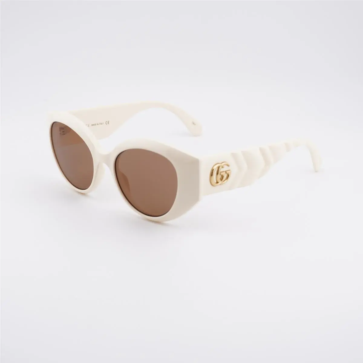 GG0809S 002 Ivory/brown 52-19-145 Sunglasses by Gucci