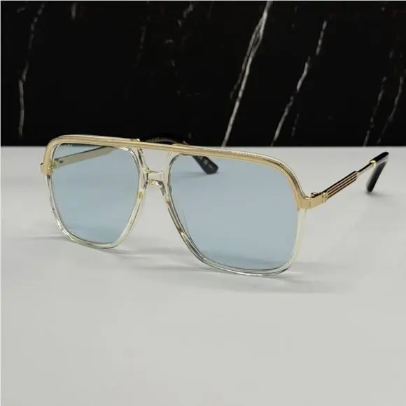 GG0200S 005 Unisex Sunglasses  GG0200S 005 Square Gold Eyewear by Gucci