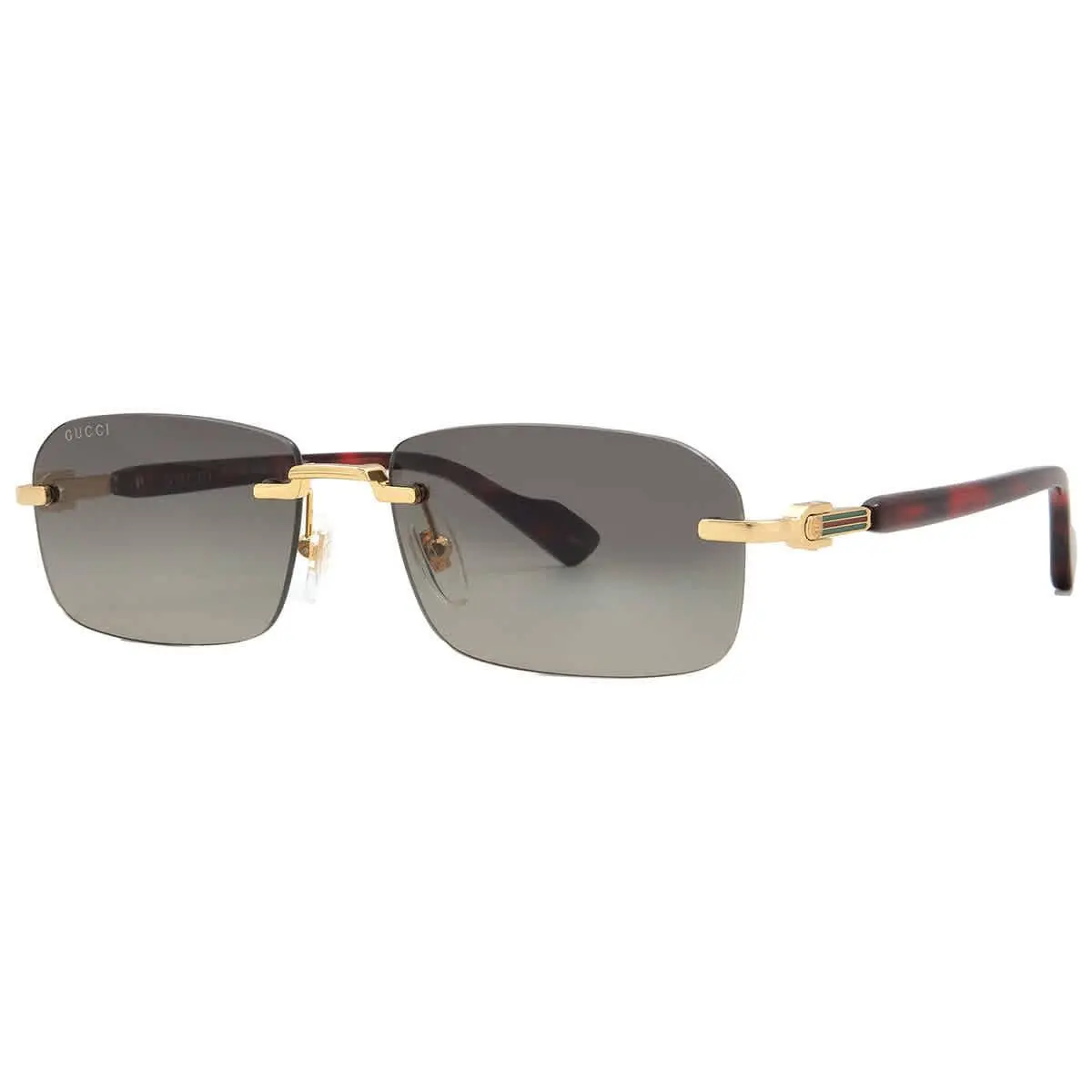 Grey Gradient Rectangular Men`s Sunglasses GG1221S 006 56 GG1221S 006 56 by Gucci