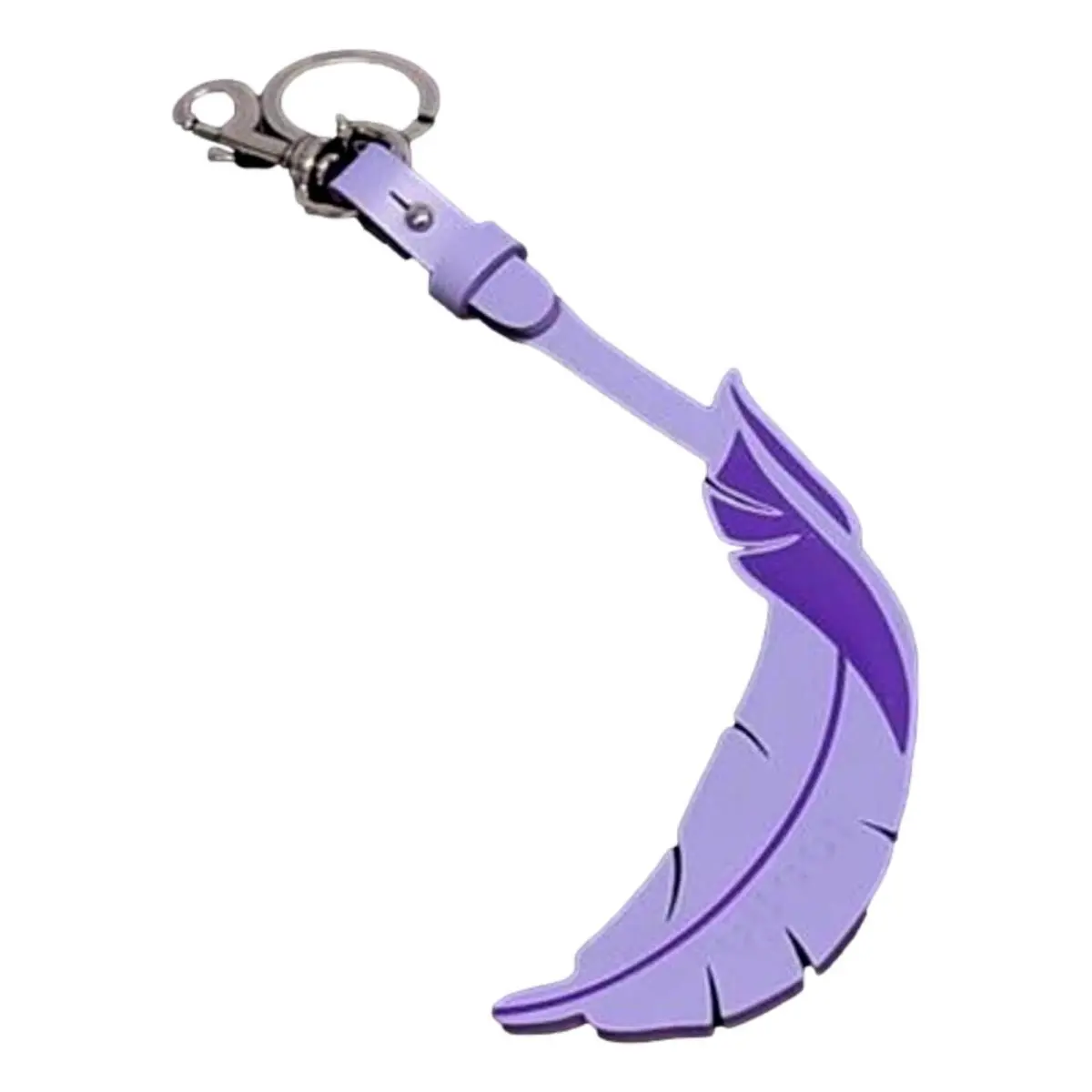 Lilac Purple Leather Feather Keychain Bag Charm Italy by Gucci