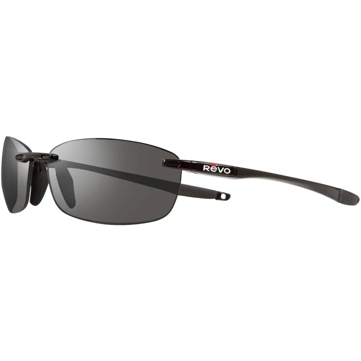 Revo Descend E Polarized Rimless Wrap Sunglasses w/ Mirror Lens - RE406001 Italy - Black/Graphite (1GY), Frame: Select Variation, Lens: Select Variation
