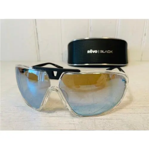 RE1083 09 BL Freestyle Clear Frame w/ Blue Water Polarized Lenses Suns by Revo