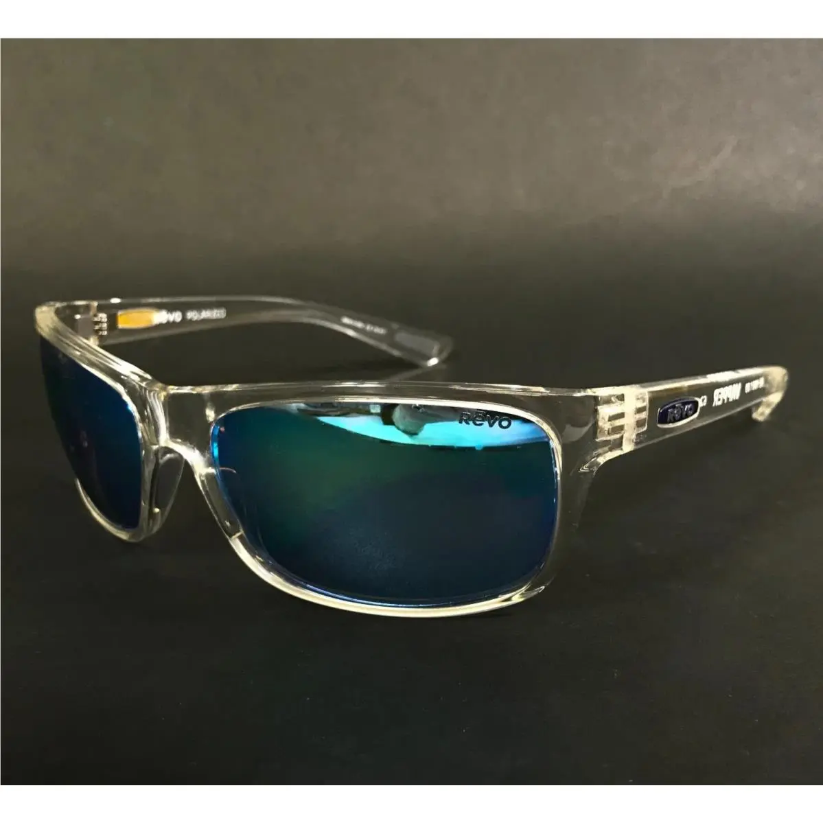Sunglasses Vapper Crystal Clear Frame / Blue Water Polarized Lens RE1061 by Revo