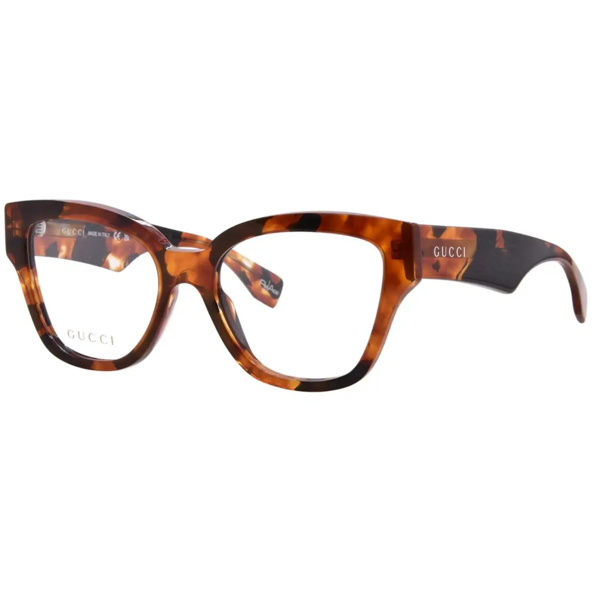 GG2008O 001 Eyeglasses Women`s Havana Full Rim Cat Eye 54mm by Gucci