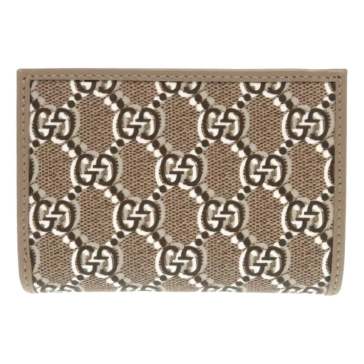 Gucci GG Shadow Brown Beige Medium Bifold Wallet