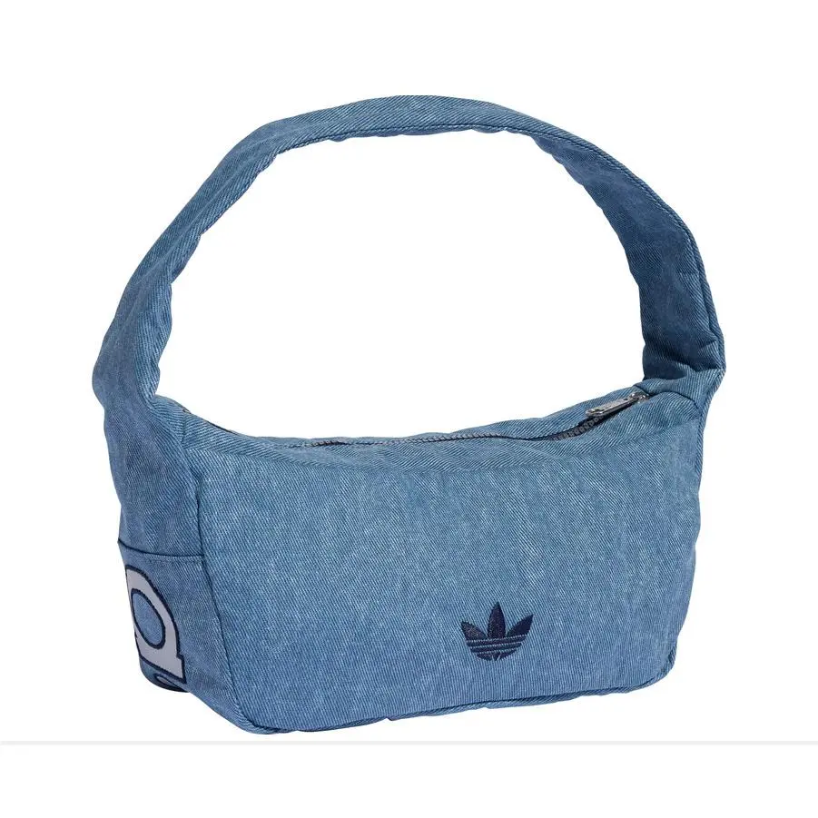 Adidas Originals Womens Denim Shoulder Bag Trefoil Logo Blue