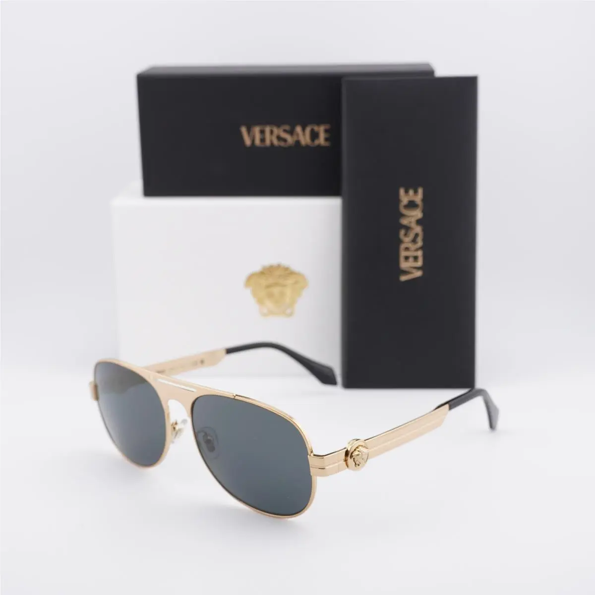 Versace VE2302 152387 Gold/dark Grey 60-16-145 Sunglasses