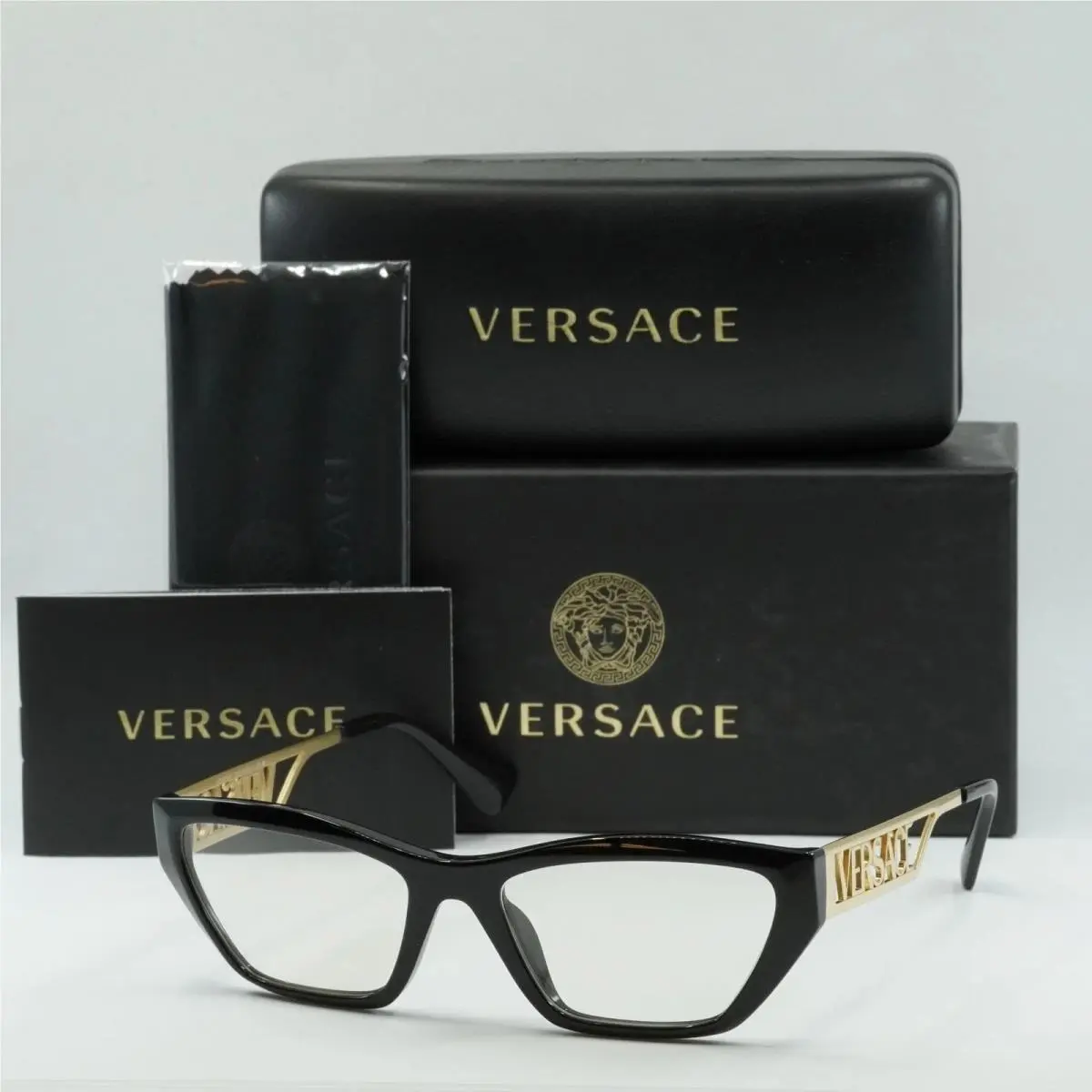 Versace Eyeglasses Optical Frame VE3327U GB1 Black Frame / Demo Lens 55mm