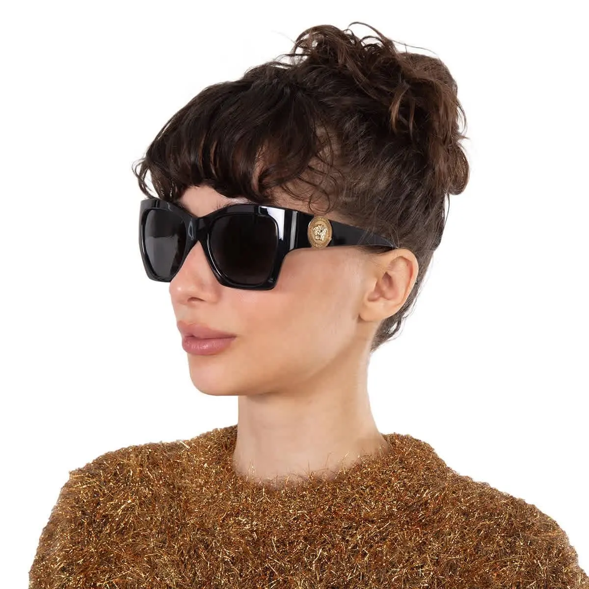 Dark Grey Irregular Ladies Sunglasses VE4452 GB1/87 55 VE4452 GB1/87 55 by Versace