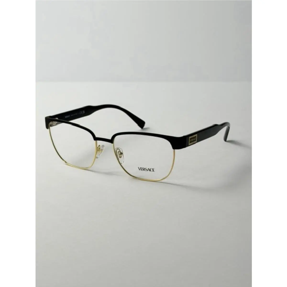 Versace Mod 1264 1436 Black and Gold Eyeglasses . New