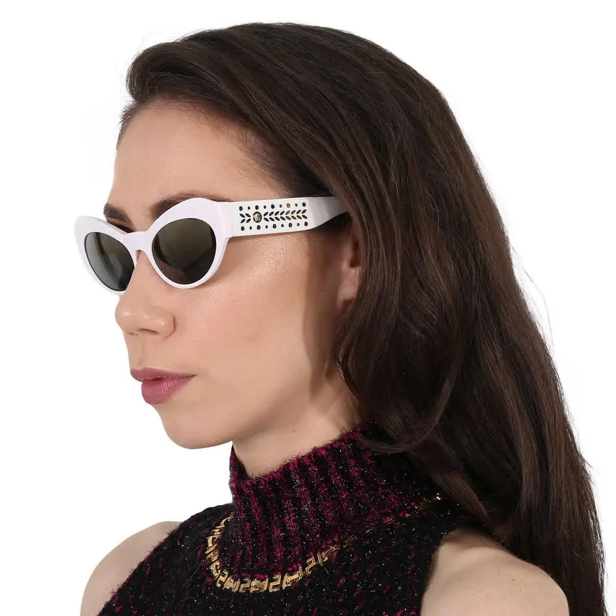 Versace Grey Mirror Gradient Cat Eye Ladies Sunglasses VE4356 401/Y9 54