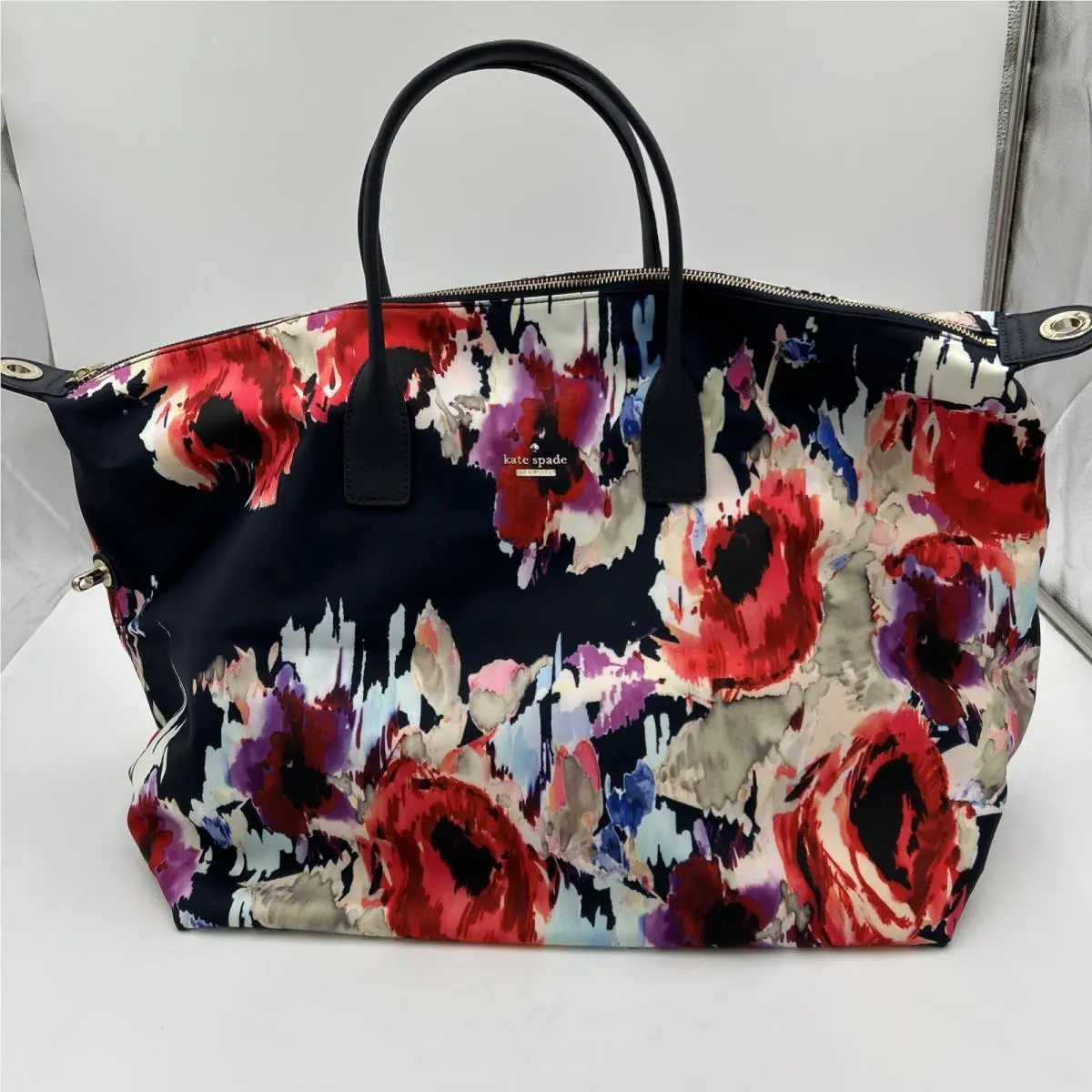 Blurry Floral Watercolor Tote or Diaper Bag with Strap by Kate Spade
