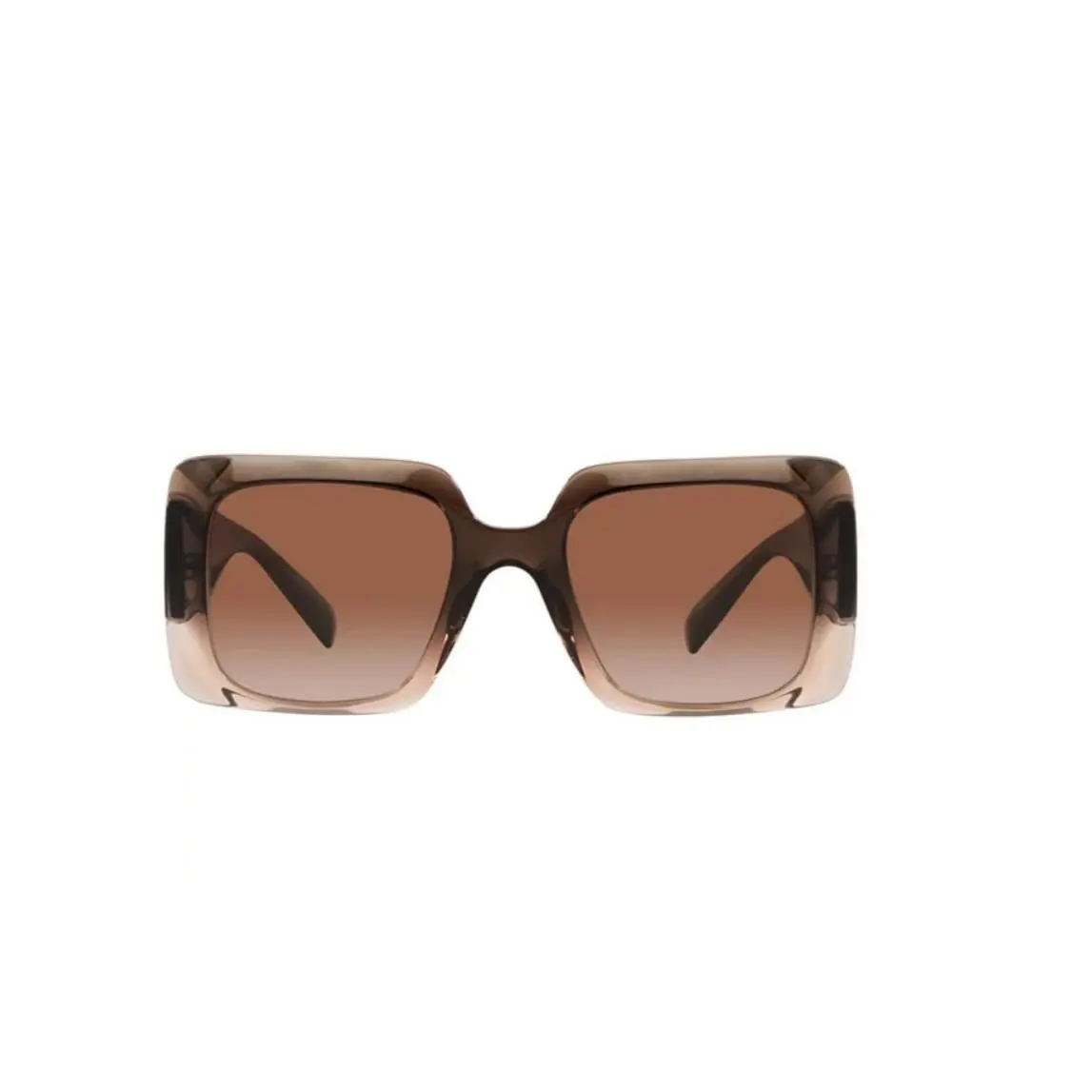 Versace Rectangular Women`s Large Sunglasses + Hard Case Brown 54mm VE4405