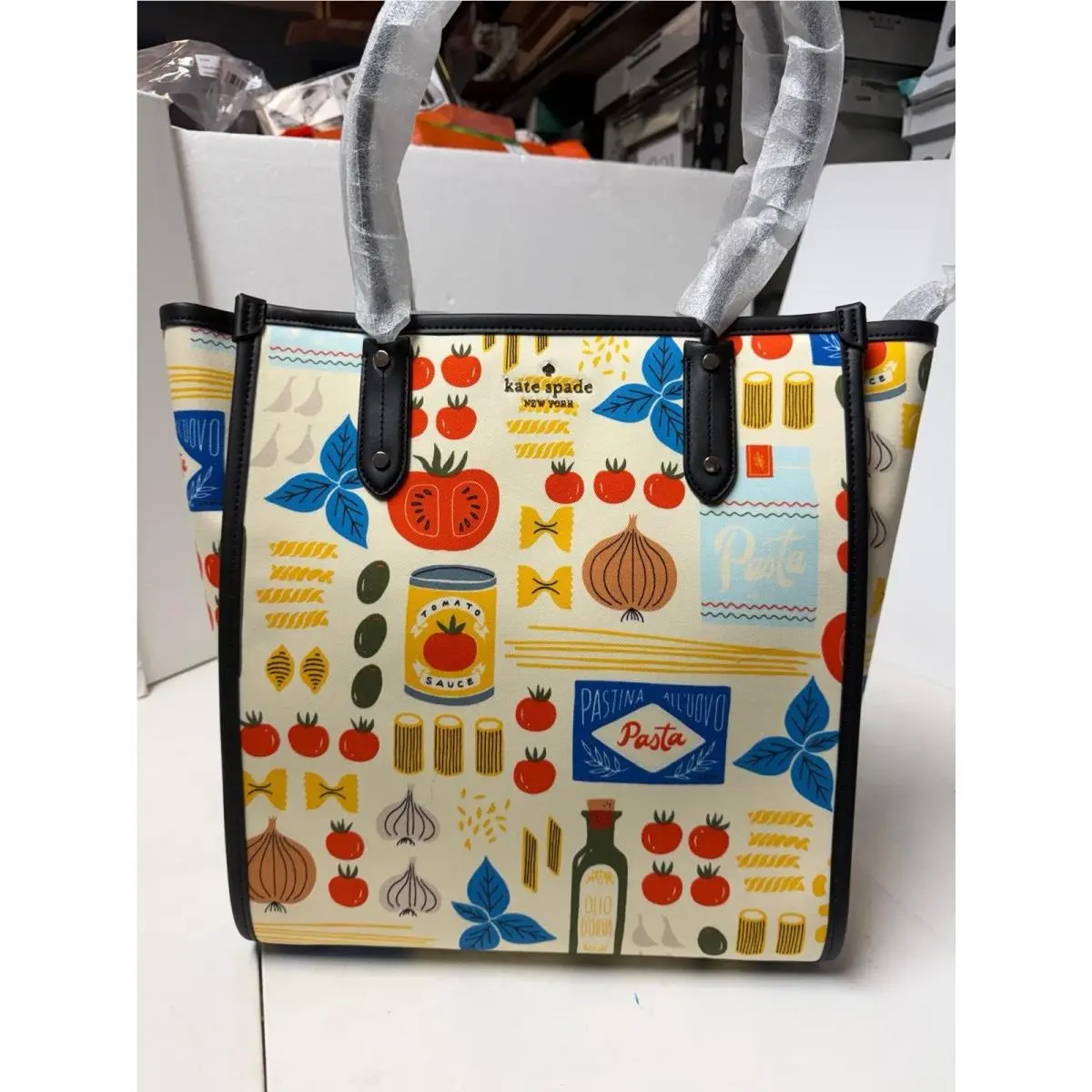 Italian Mangia Printed North South Ella Tote Novelty by Kate Spade