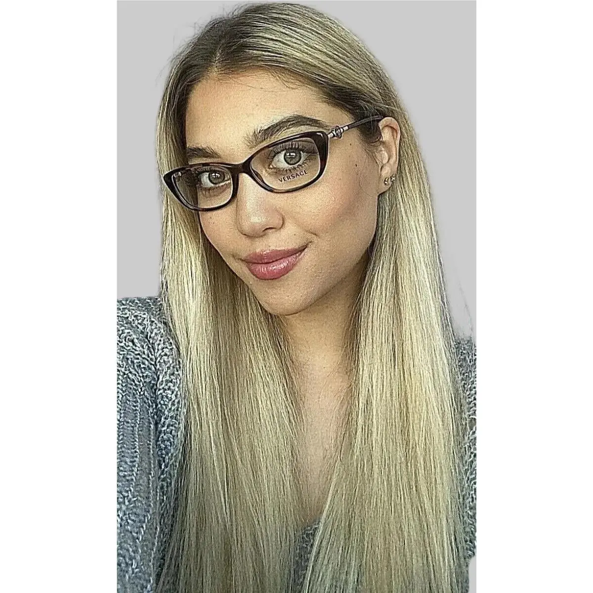Versace Mod. 3206 944 Tortoise 52mm Cat Eye Women`s Eyeglasses Frame Italy 9