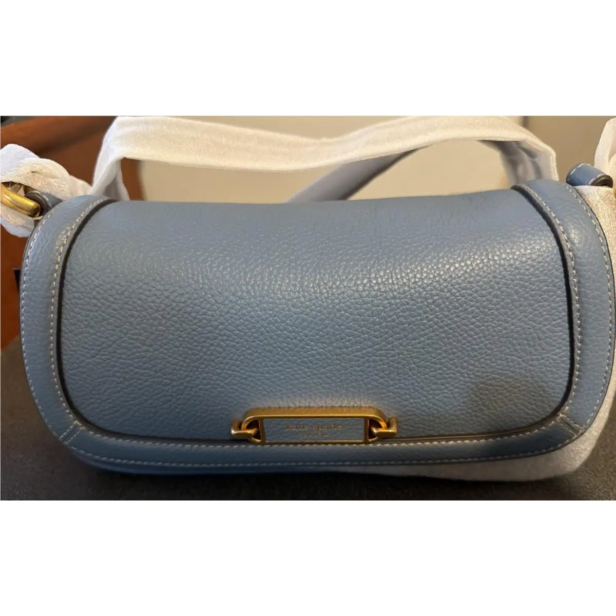 Kate Spade Gramercy Small Flap Shoulder Bag Leather Crossbody Manta Blue