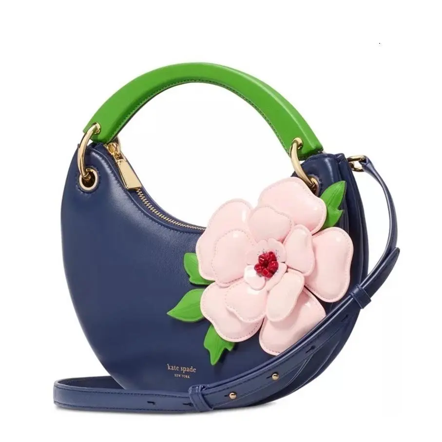 Kate Spade In The Garden Expo Top Handle 3D Flower Crossbody Bag Purse