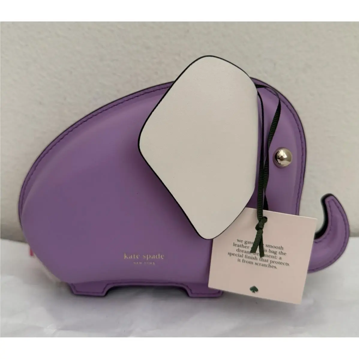 Kate Spade Tiny Elephant Leather Clutch Crossbody Bag PXRUB056 Collectable