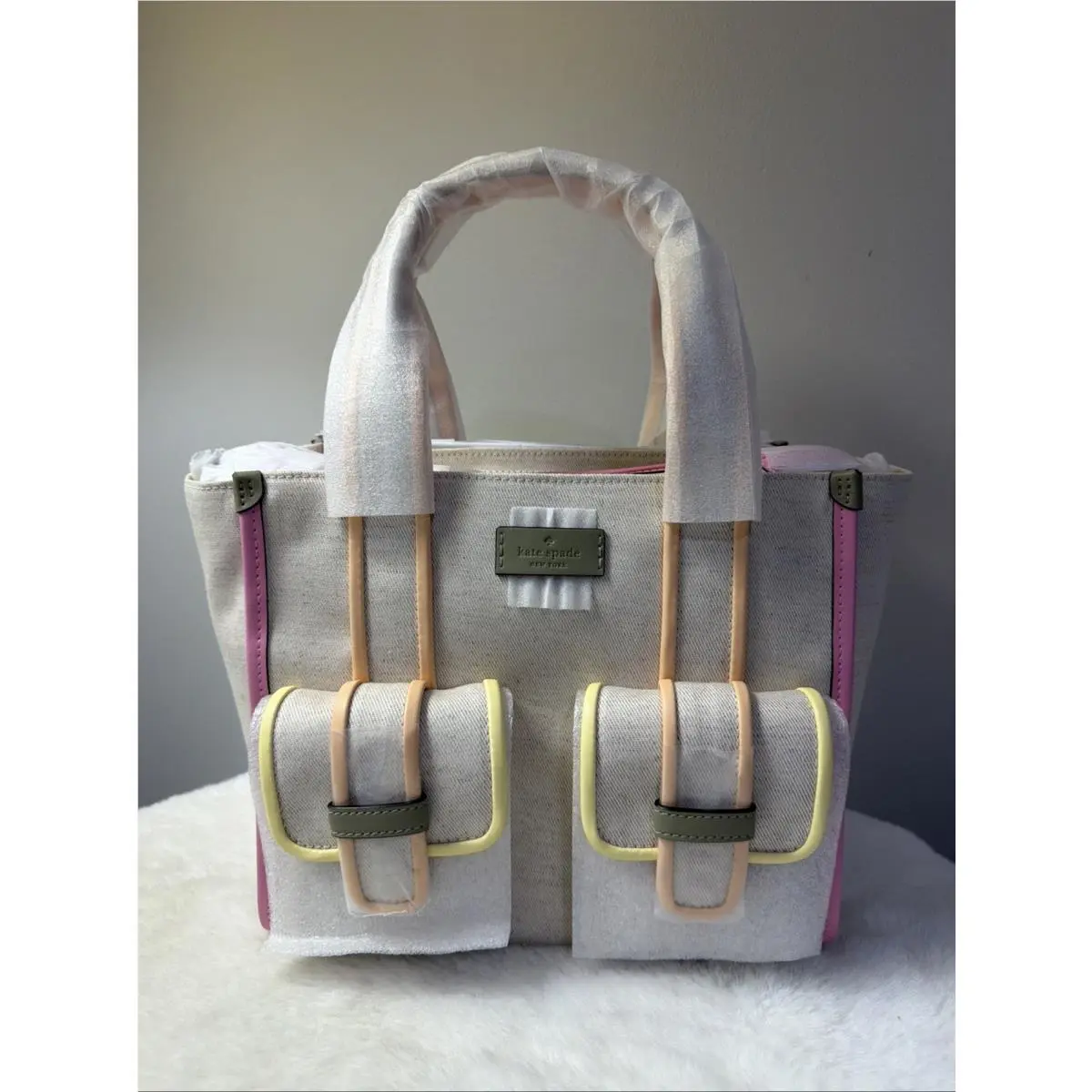 Kate Spade Kip Cargo Small Tote Bag Rainbow Multi