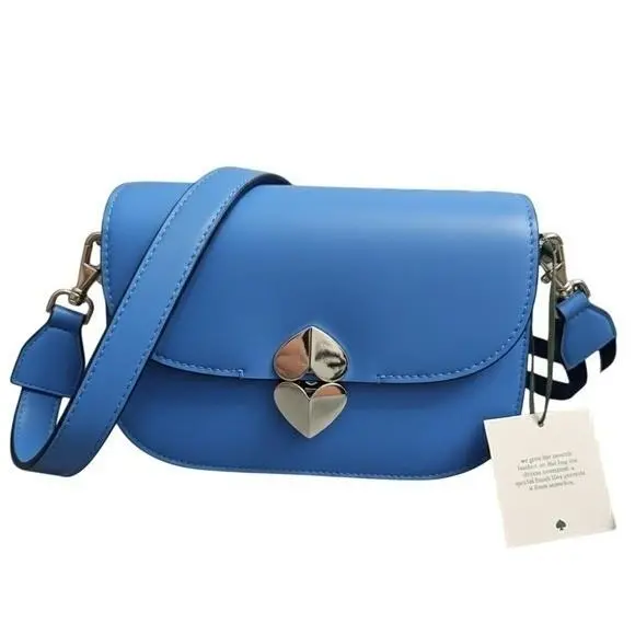 Kate Spade Nicola Twistlock Small Shoulder Bag Blue Colorblock Leather