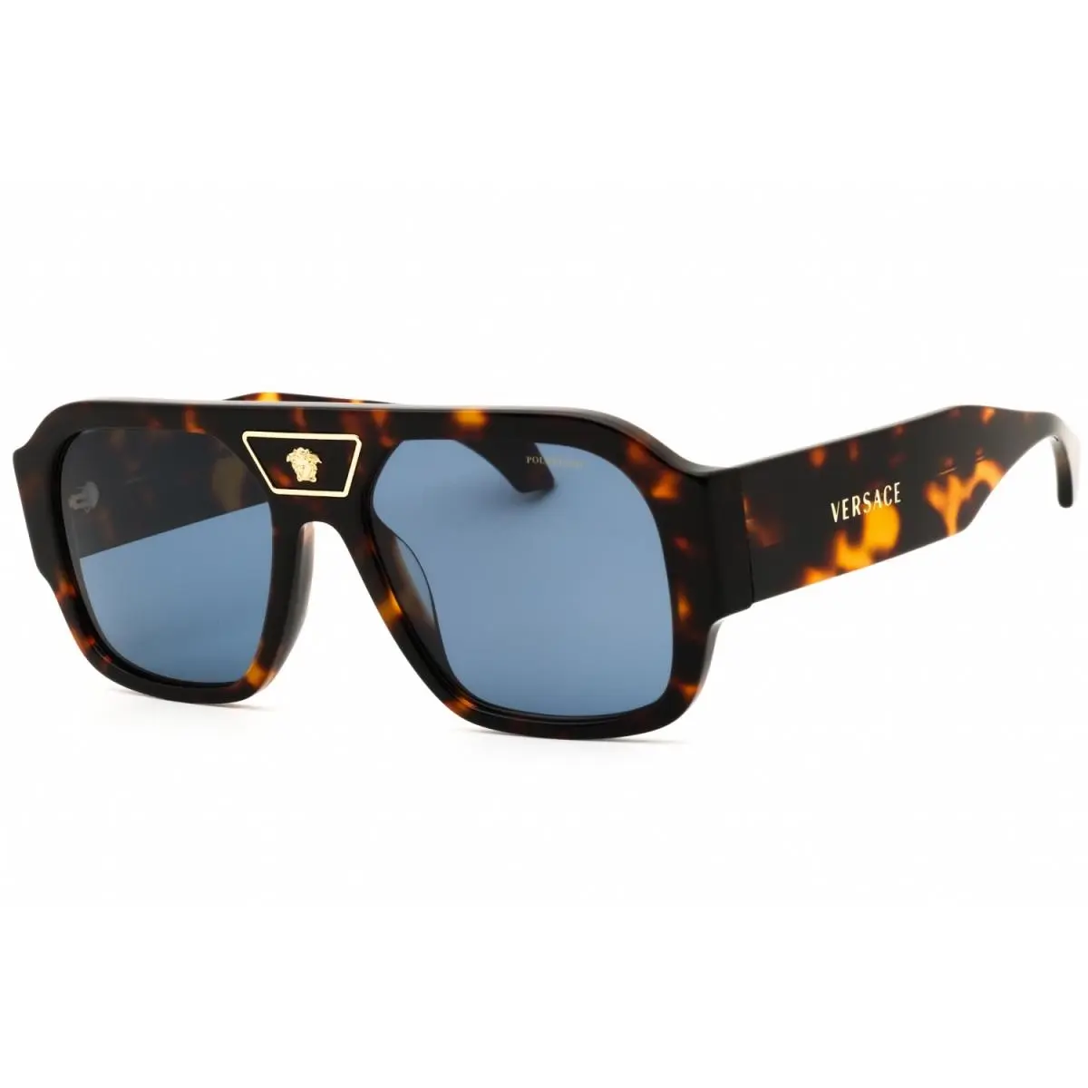 VE4508U 55372V Havana/dark Blue 56-18-140 Sunglasses by Versace