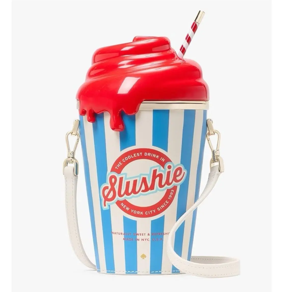 New York 3D Slushie Striped Crossbody Novelty Bag Women`s Handbag by Kate Spade