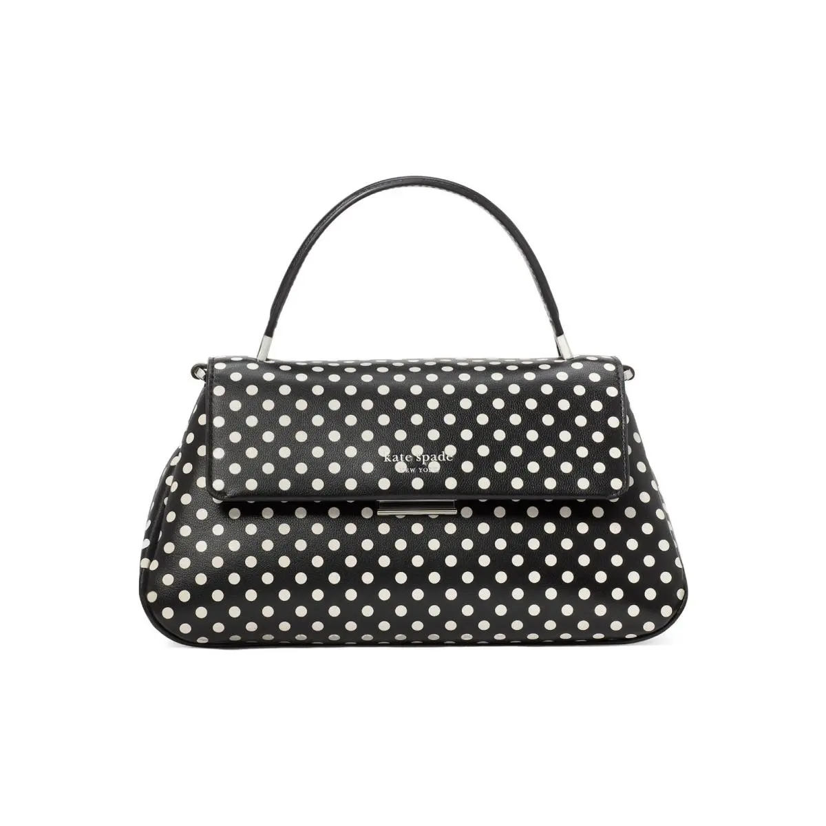 Grace Dot Fine Leather Top Handle Bag Handbag Black Crossbody by Kate Spade