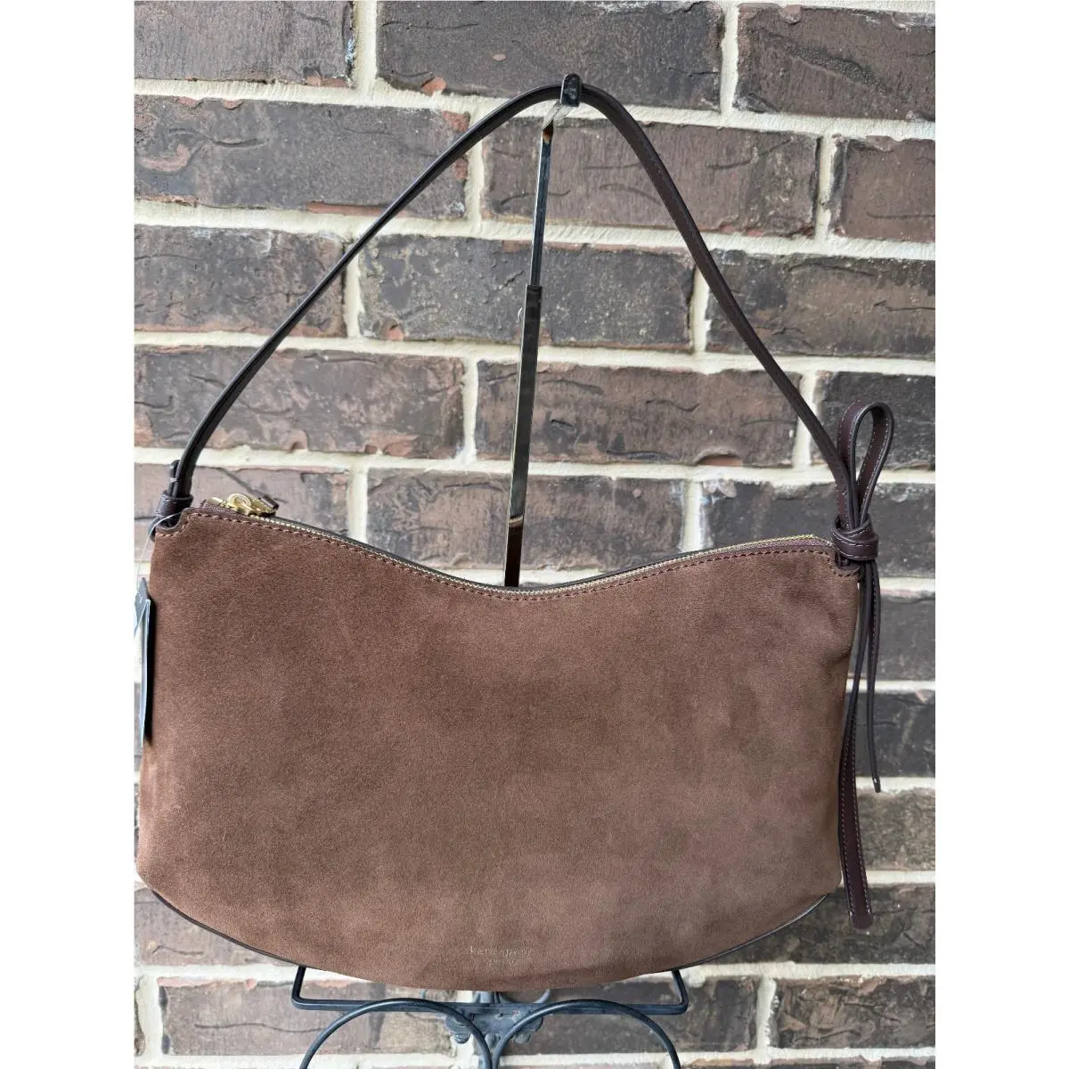 Loop Shoulder Bag Suede Leather Fudge Brown Large by Kate Spade