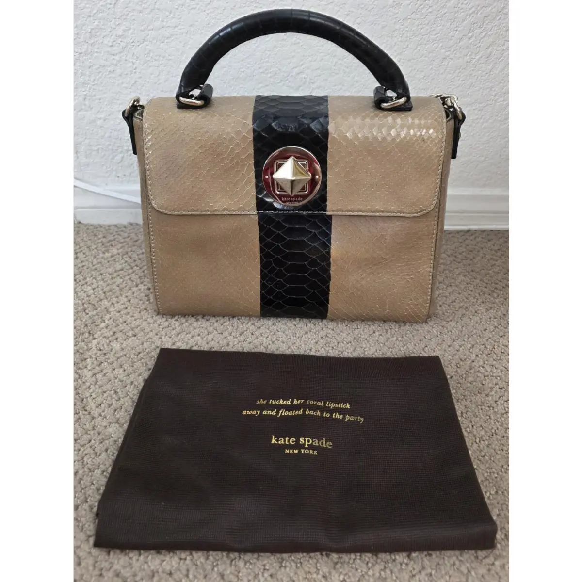 Little Nadine Embossed Python Leather Crossbody Bag Nwot by Kate Spade