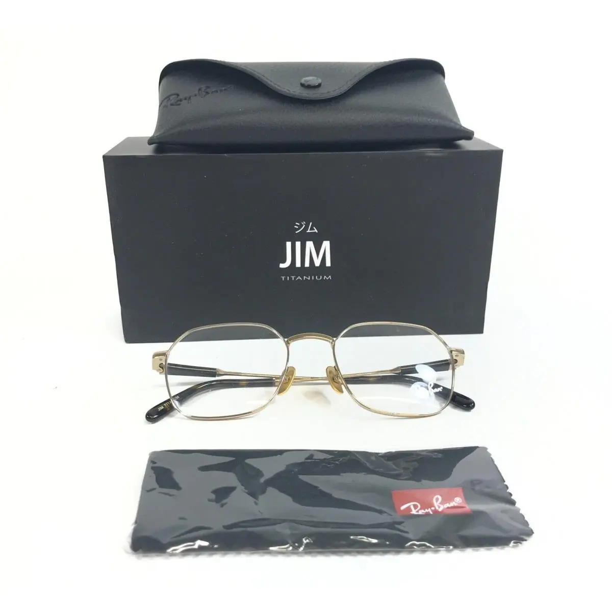 Ray-ban Eyeglasses Frames RB8794 1246 Jim Titanium Asista Gold Hexagon 58-20-145