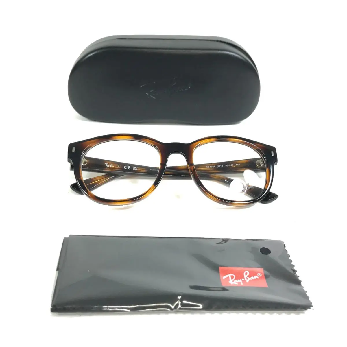 Ray-ban Eyeglasses Frames RB7227 2012 Polished Havana Round Full Rim 53-21-145