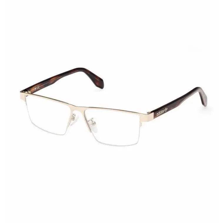Adidas OR5055 032 Gold Square Semi Rim Eyeglasses Frame 55-14-145 RX