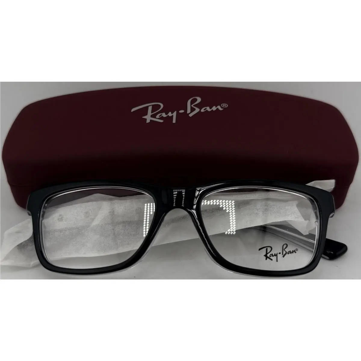 Ray-ban RB 1536 3529 48-16 130 Kids 48MM Black Clear Optical Eyeglasses Frames