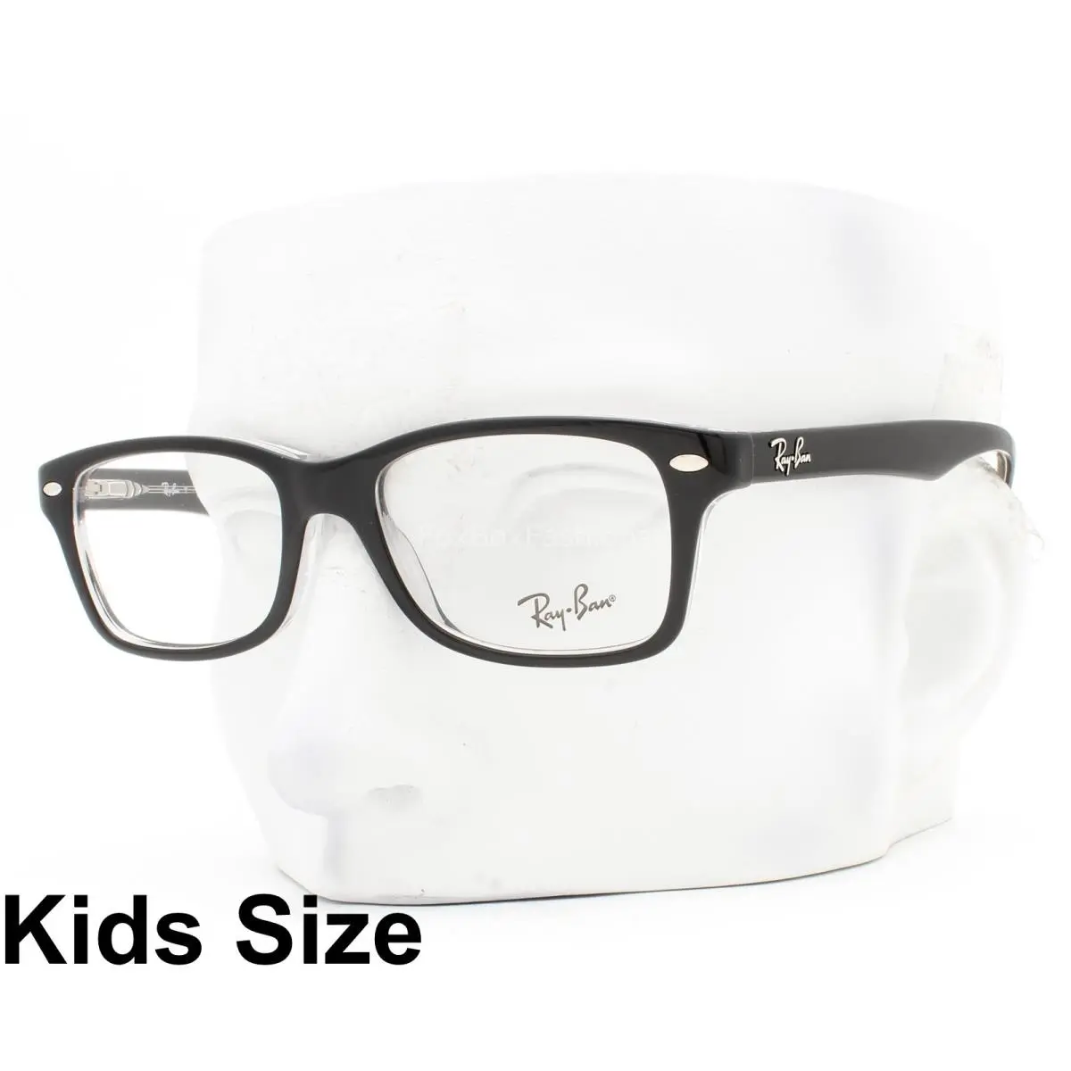 Ray-ban Kids Eyeglasses RB 1531 3529 Polished Black on Clear 48mm Kids Size Case