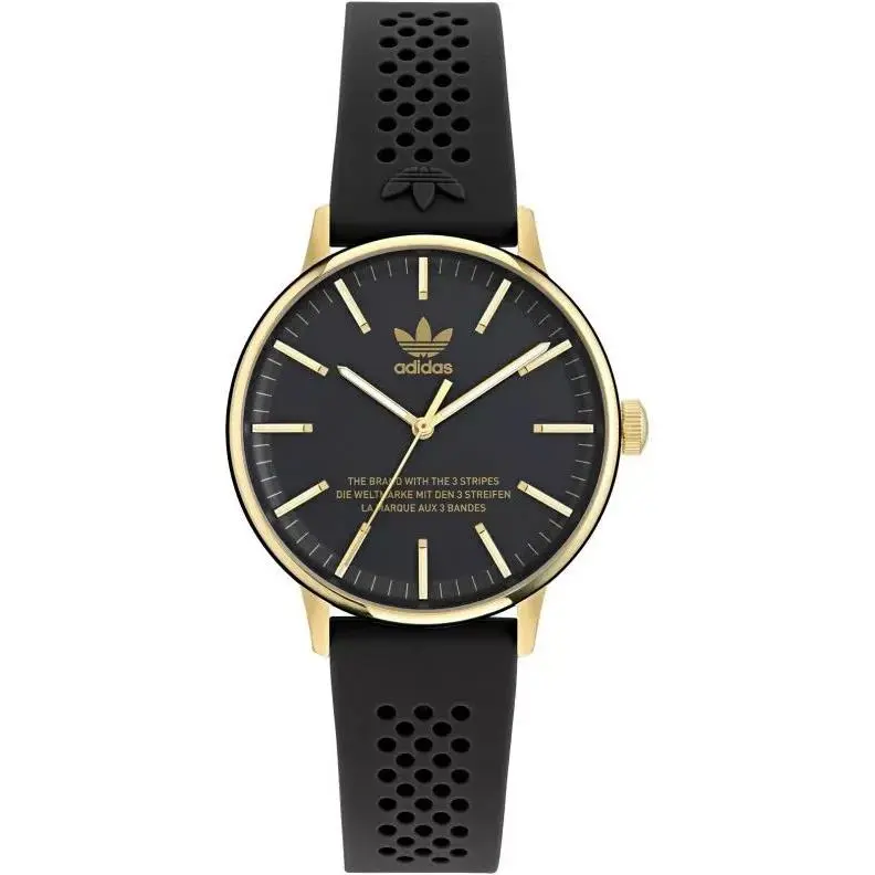 Adidas Unisex Originals Style Code One Quartz Watch- AOSY23524 - Dial: Black
