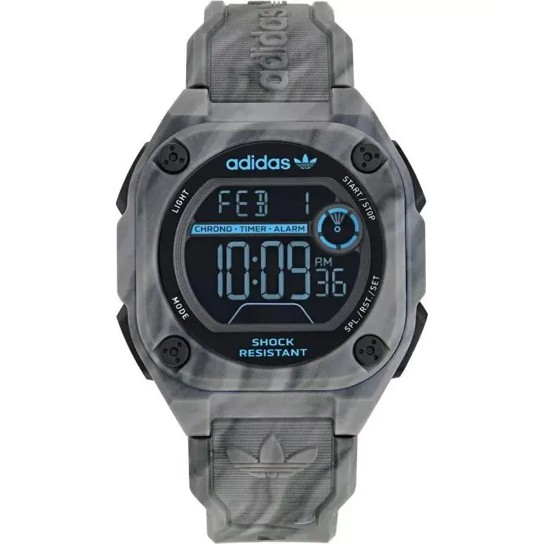 Adidas Originals Street City Tech Two Grfx Quartz Watch- AOST23574 - Dial: Gray, Band: Gray
