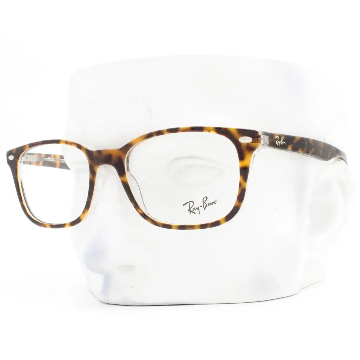 Ray-ban Eyeglasses Unisex Glasses RB 5375 5082 Brown Havana on Clear 53mm W/case