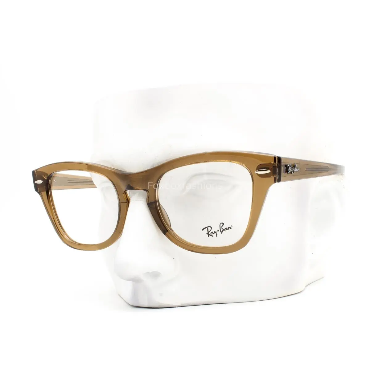 Ray-ban Eyeglasses Glasses RB 0707V 8198 Polished Transparent Brown 50mm W/case