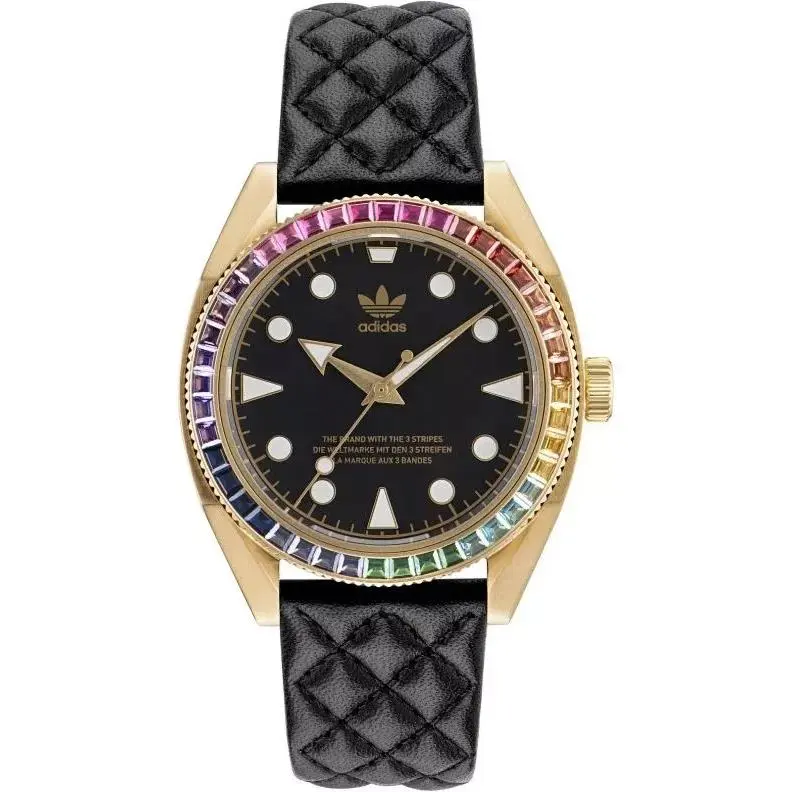 Adidas Originals Edition Two Icon Quartz Watch - AOFH23002 - Dial: Black, Band: Black