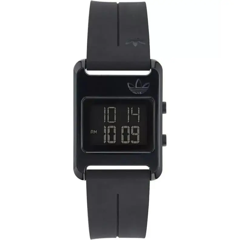 Adidas Unisex Originals Street Retro Pop Digital Quartz Watch - AOST23568 - Dial: Black, Band: Black, Bezel: Black