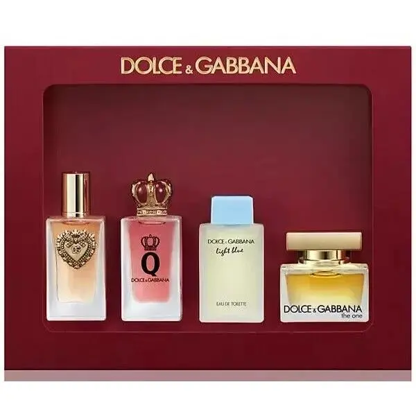 Dolce Gabbana Mini Travel Perfume 4 Piece Gift Set For Women