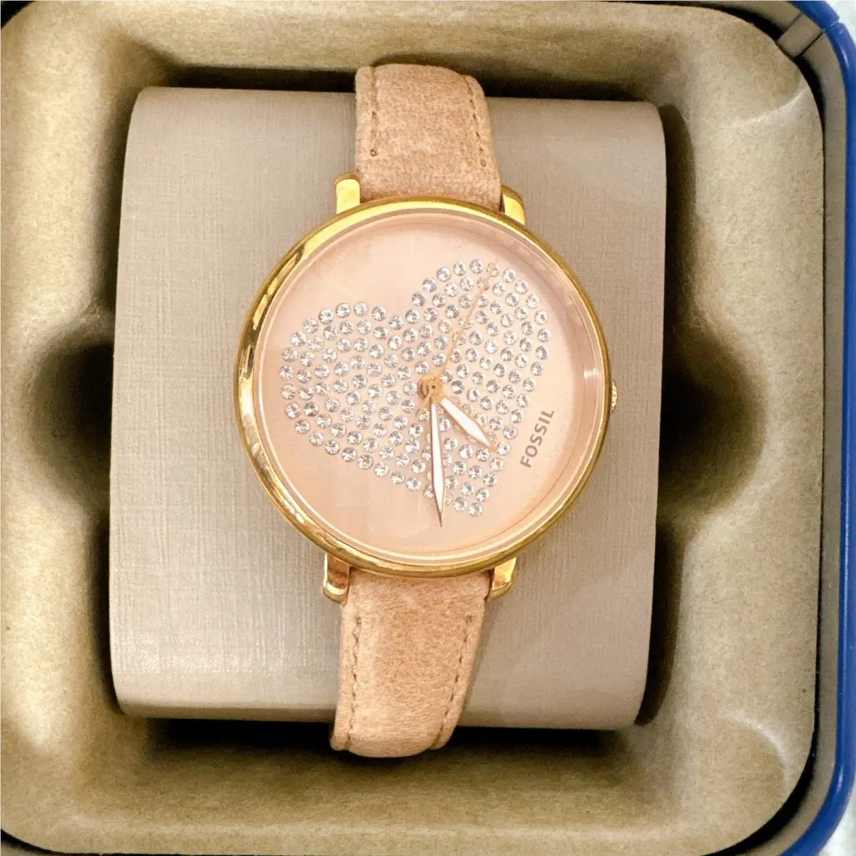 ES4376 Jacqueline Rose Gold Ladies Watch Pink Leather 35mm by Fossil