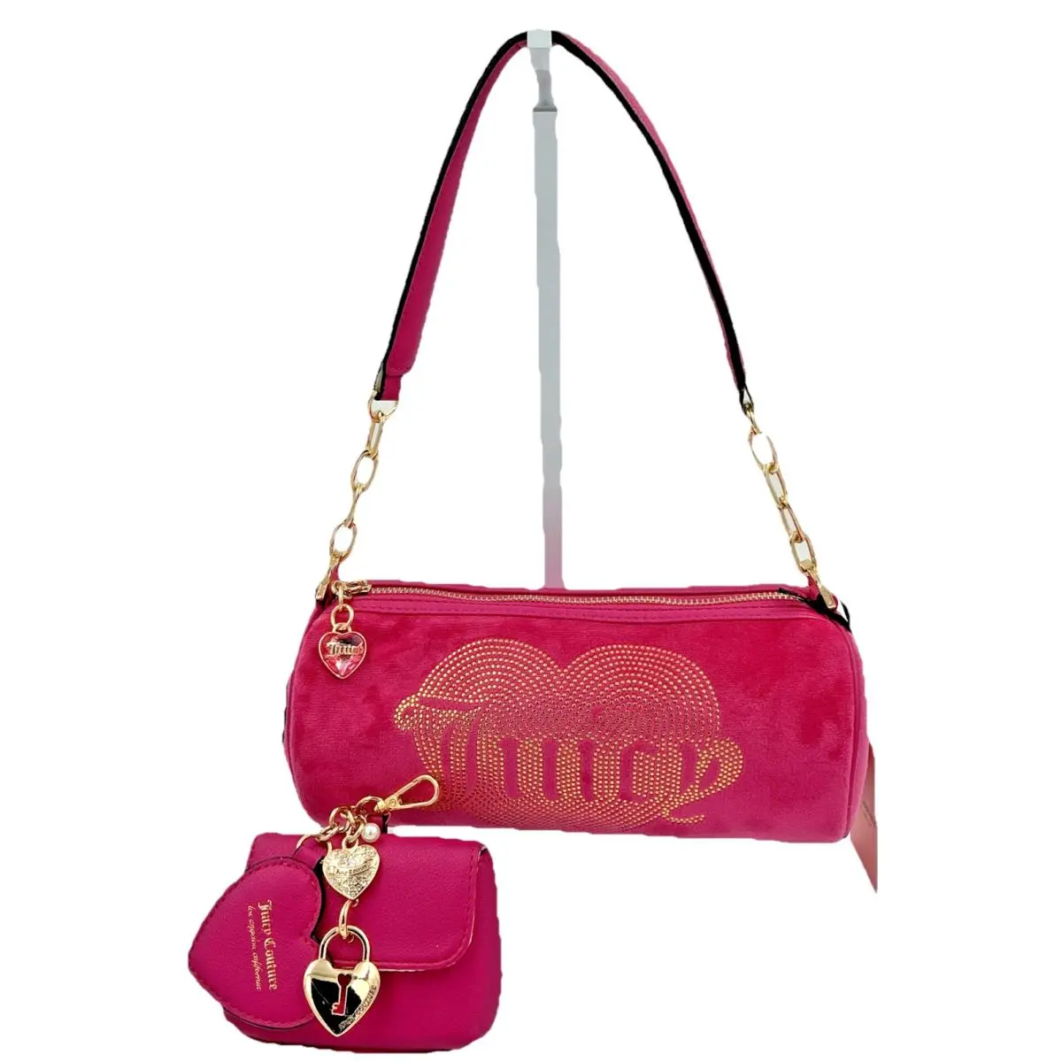 Juicy Couture Raspberry Tart Barrel Bag Queen Couture Charms