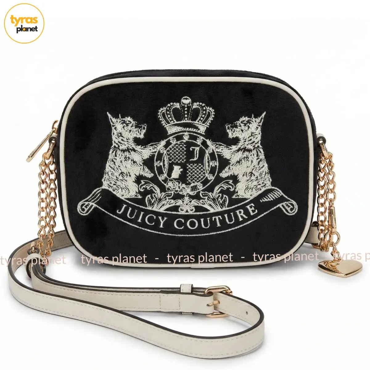 Scottie Dogs Camera Xbody Juicy Couture Crossbody Purse Black and White