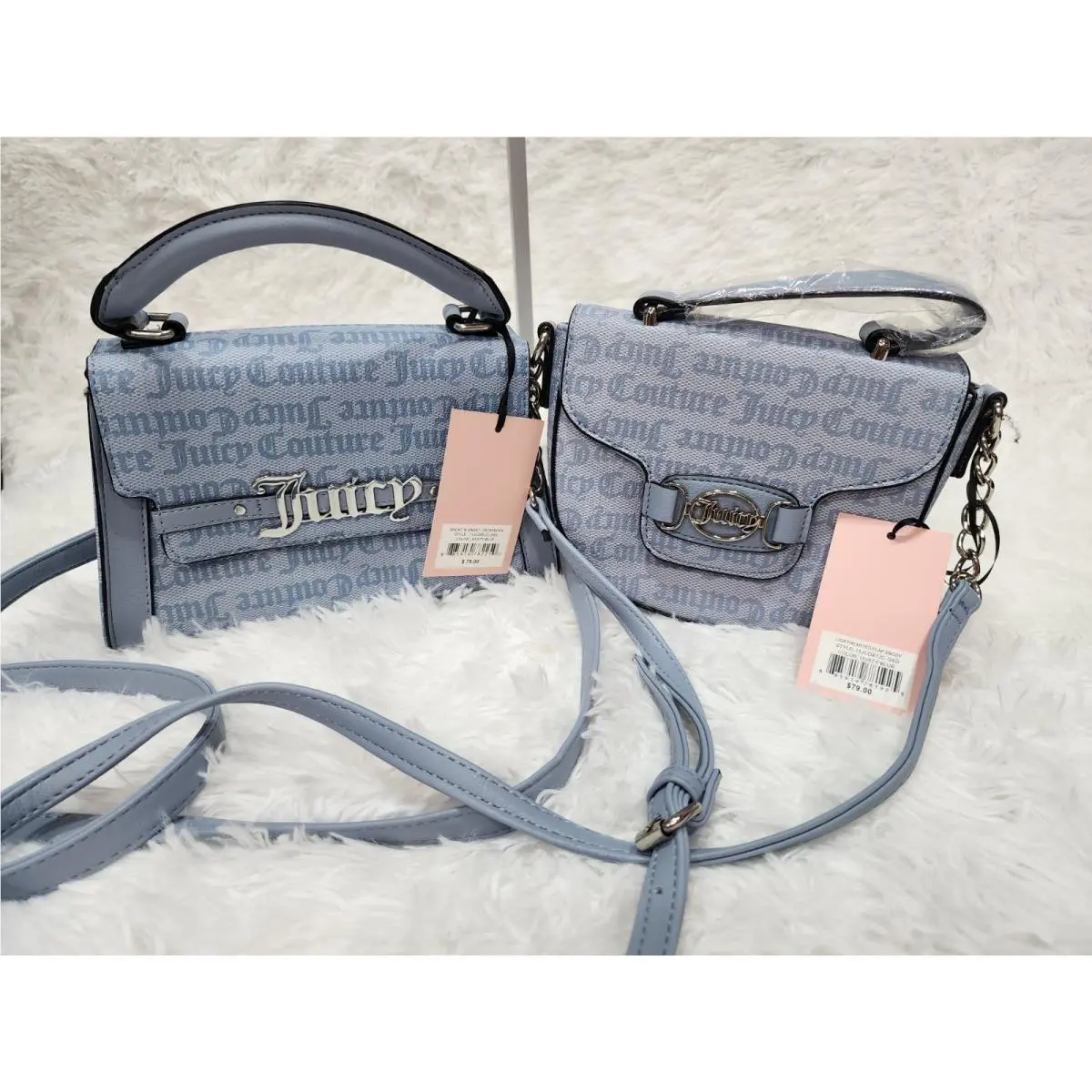 Set Of 2 Baby Blue  Small Crossbody Shoulder Bags by Juicy Couture