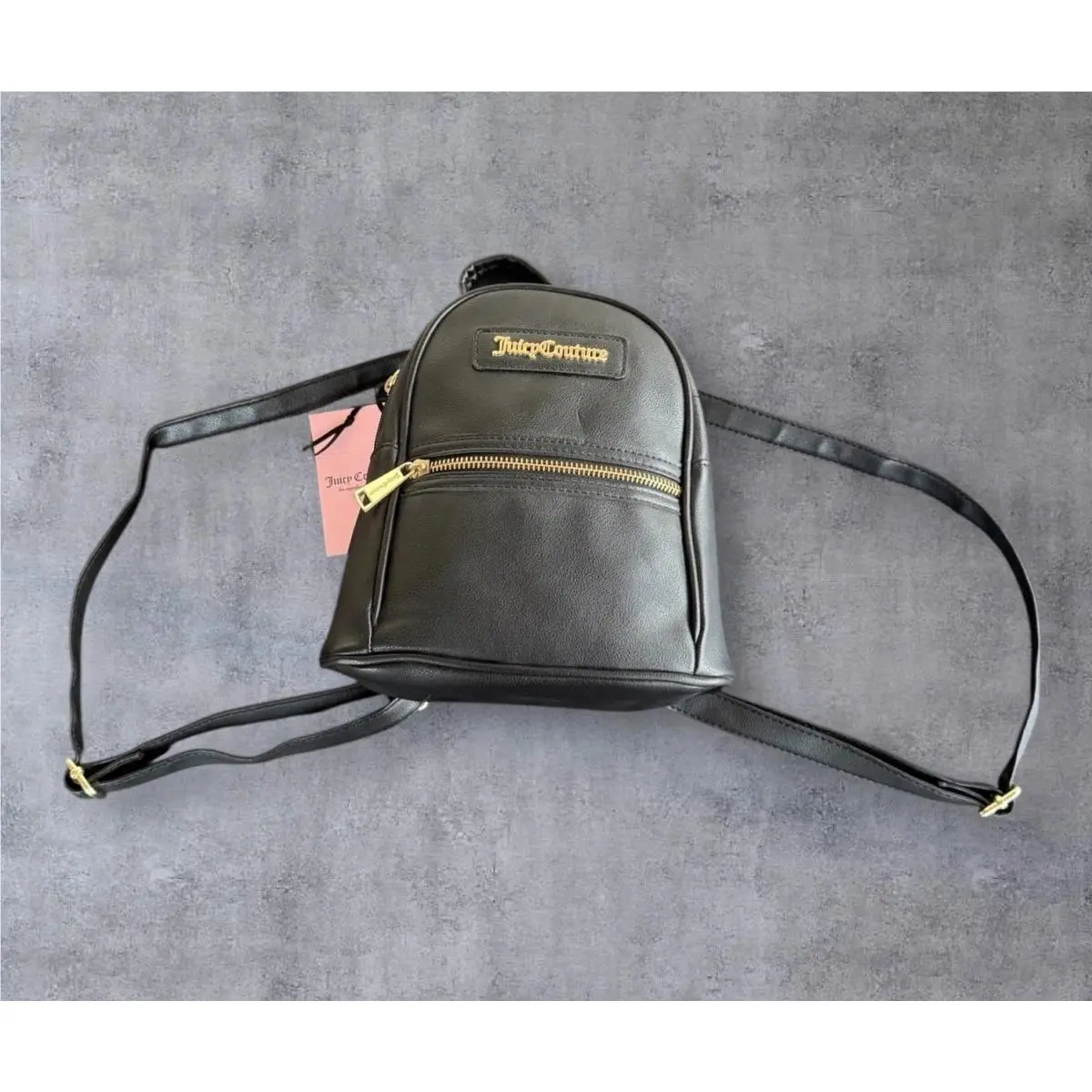 Mini Backpack Black Leather Gold Hardware by Juicy Couture
