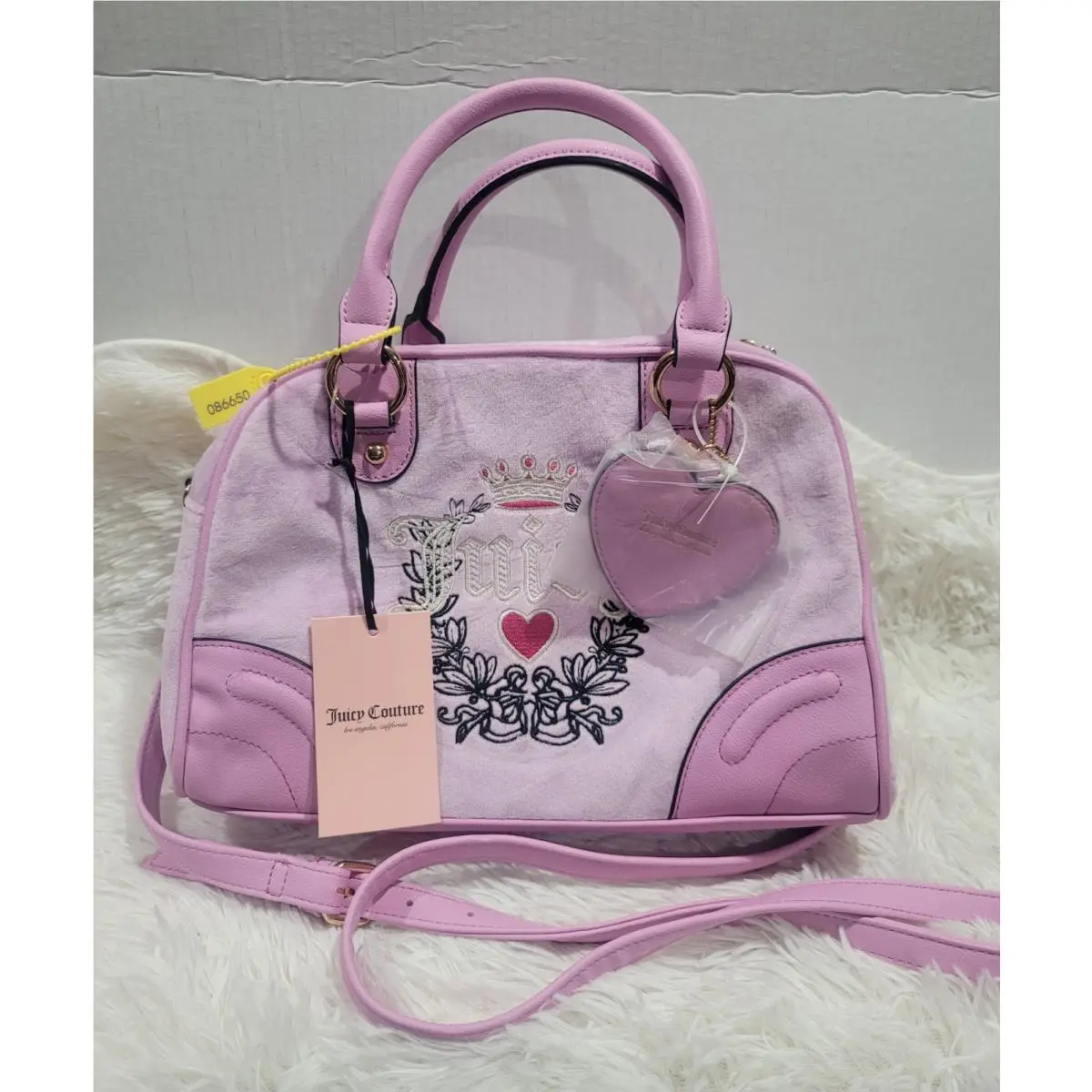 Free Love Heritage Bowler Crossbody Fondant Pink by Juicy Couture