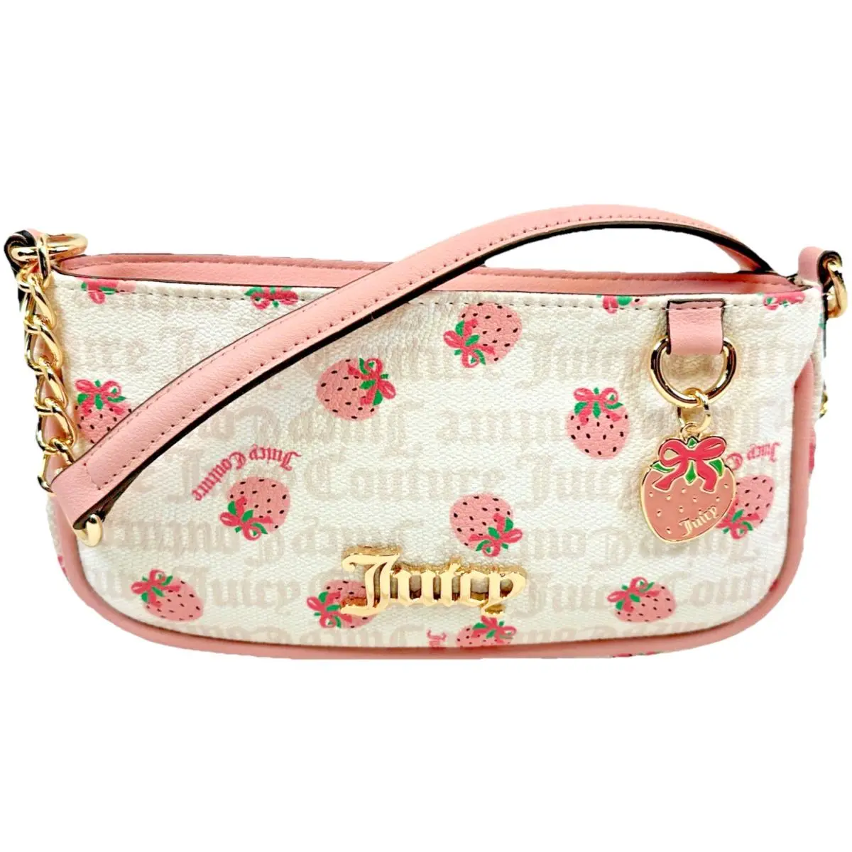 Juicy Couture Berry Sweet Strawberry Shoulder Bag with Charm