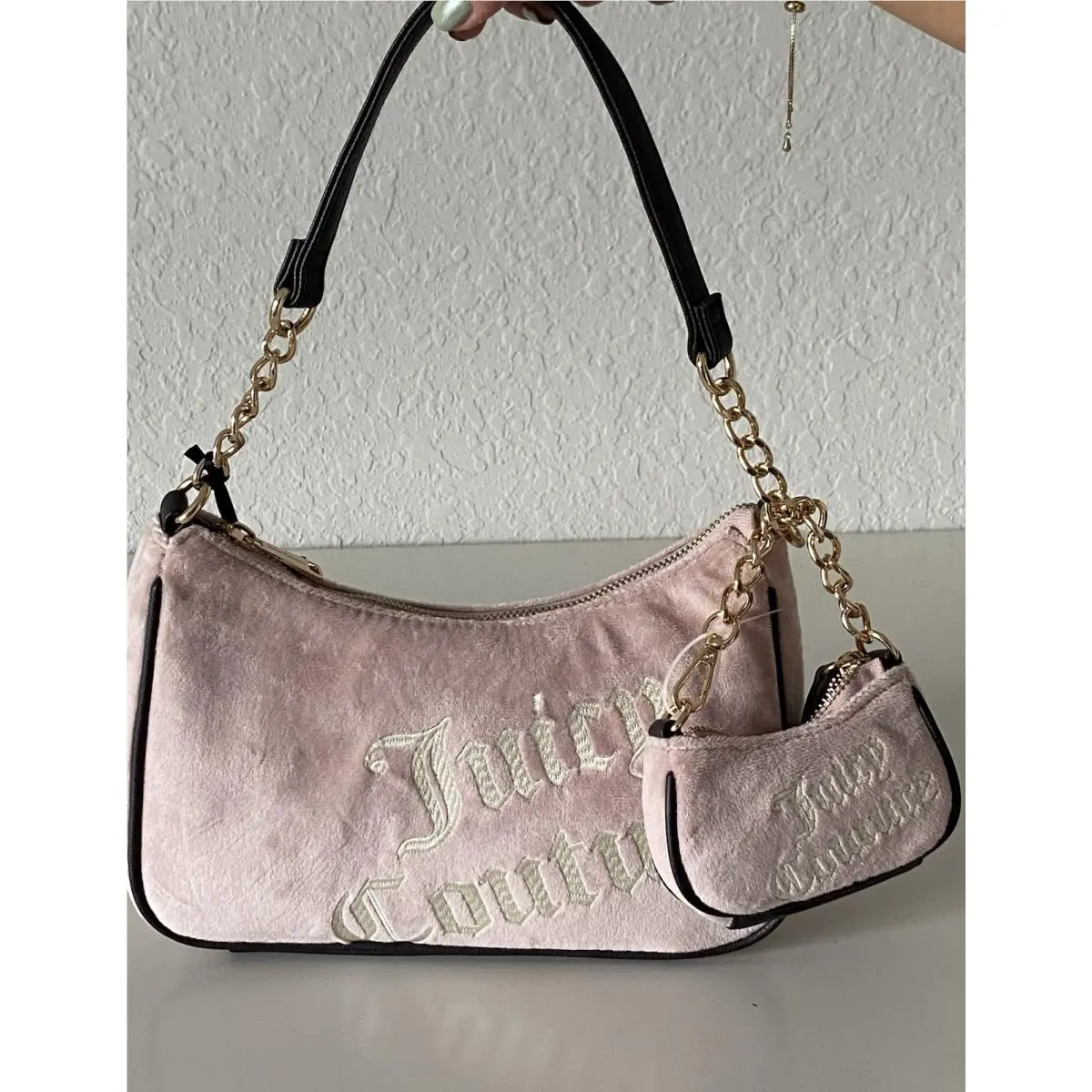 Dusty Blush Chocolate Better Together Hobo Bag with Mini Bag by Juicy Couture