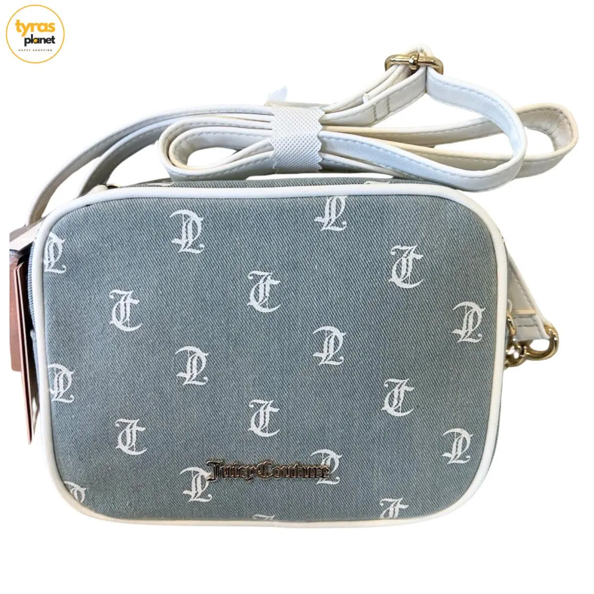 Juicy Couture Gothic Denim/white Bestseller Camera Crossbody Bag